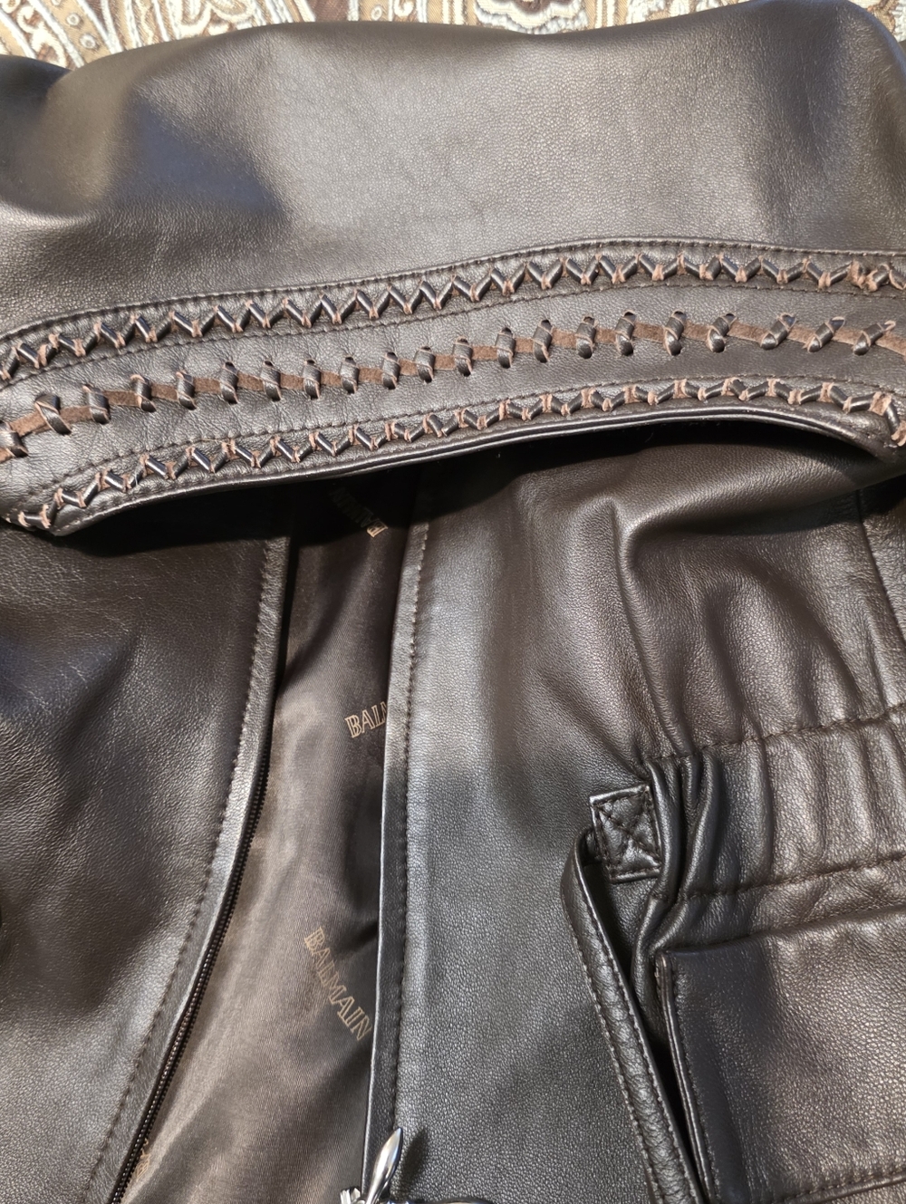 Balmain Leather Jacket Size Medium - Picture 13 of 16